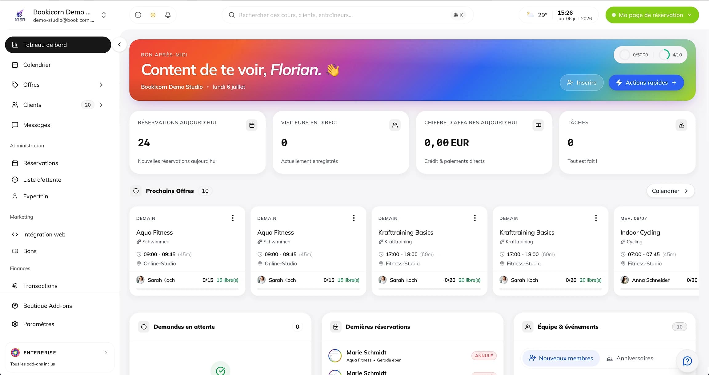 Bookicorn Dashboard