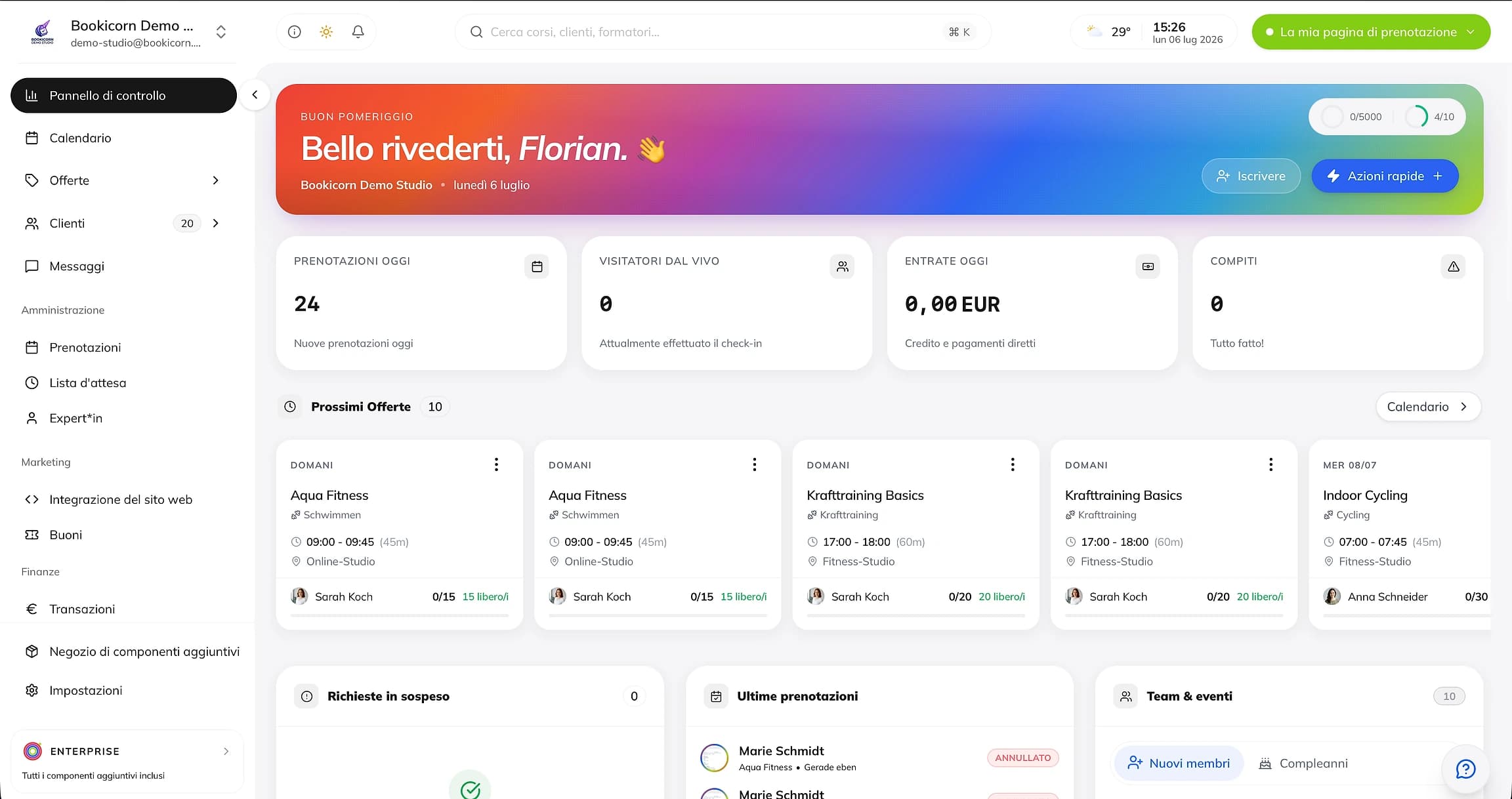 Bookicorn Dashboard