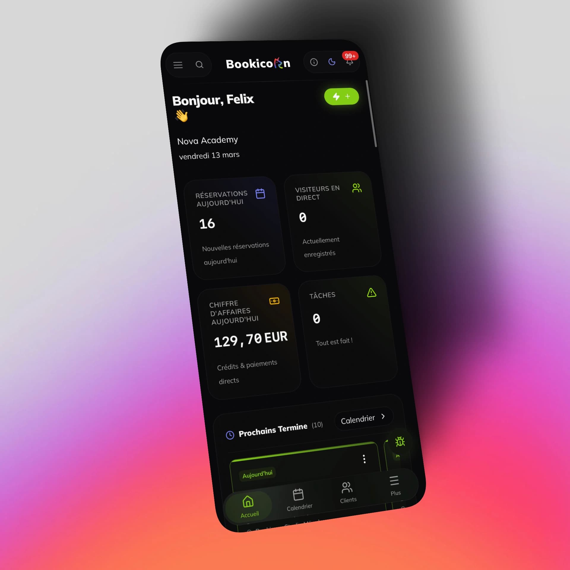Utilisation mobile grâce à notre application