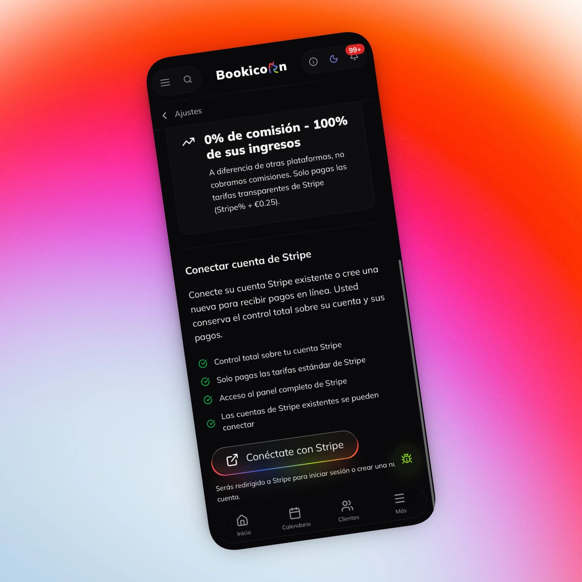 Cero comisión en reservas de cursos