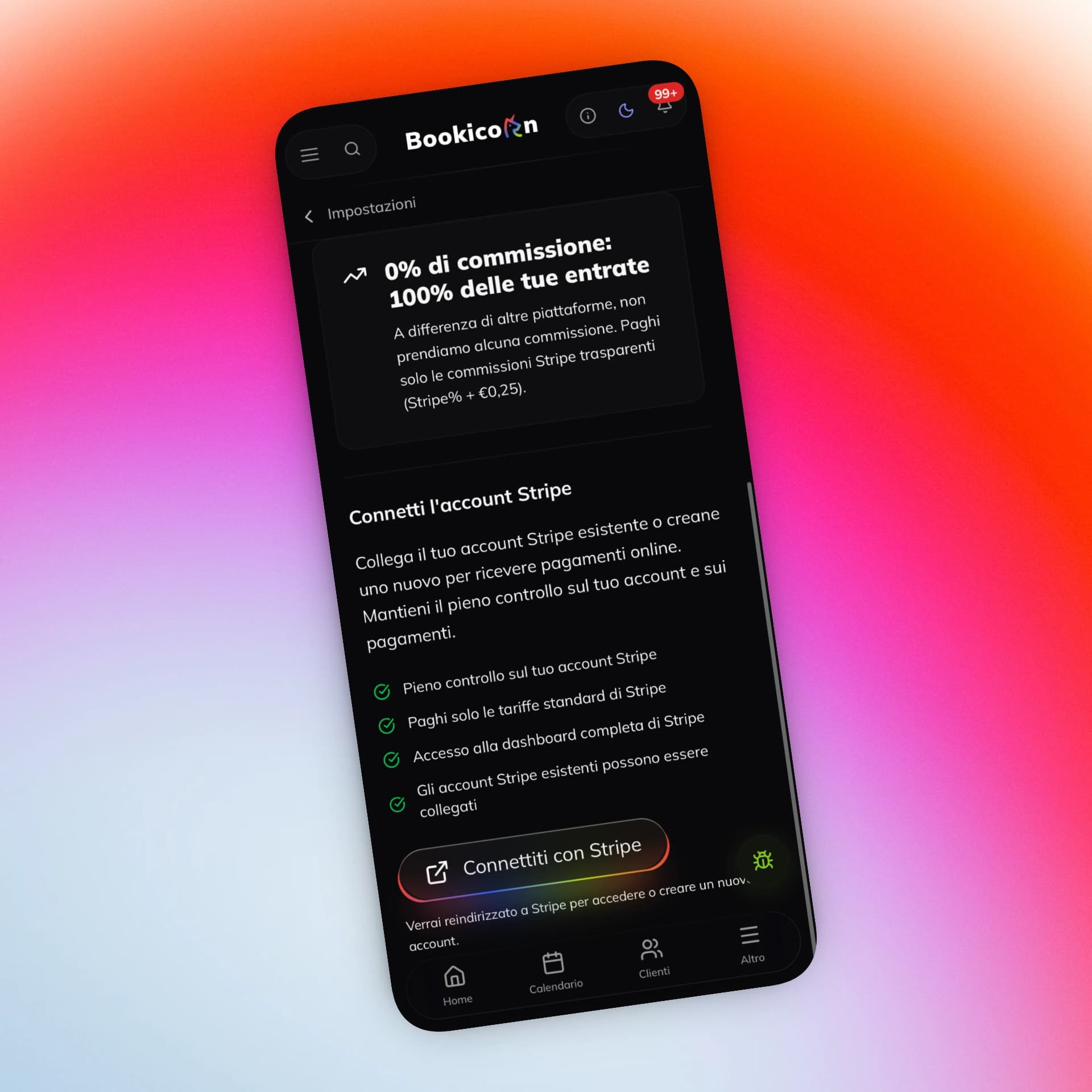 Zero commissioni sulle prenotazioni dei corsi